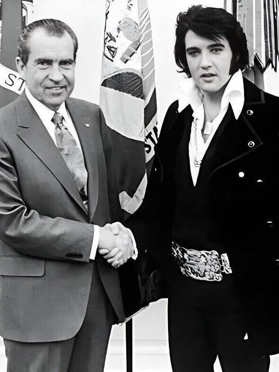 Elvis Presley & President Richard Nixon Black & White Photograph Art Print Photo Collectibles:Photographic Images:Photographs Style Your Walls